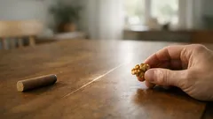 Så döljer du repor i träbordet utan att slipa sönder ytan